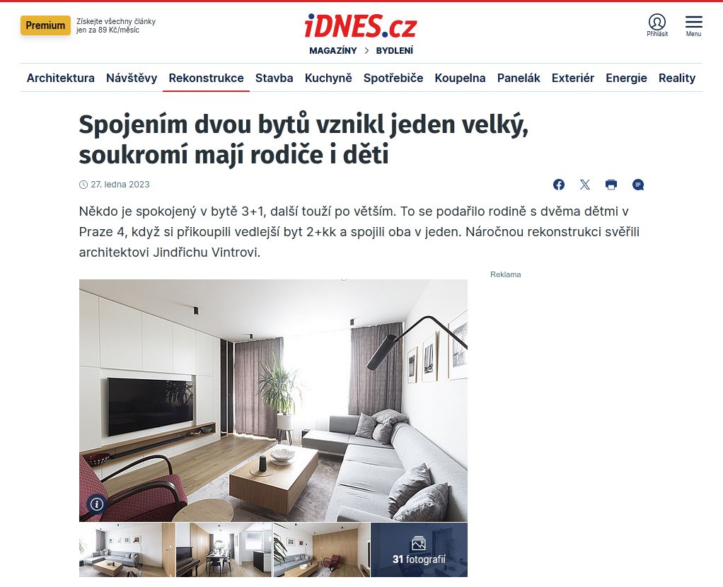 Beligi design_článek Modřany_iDnes.cz